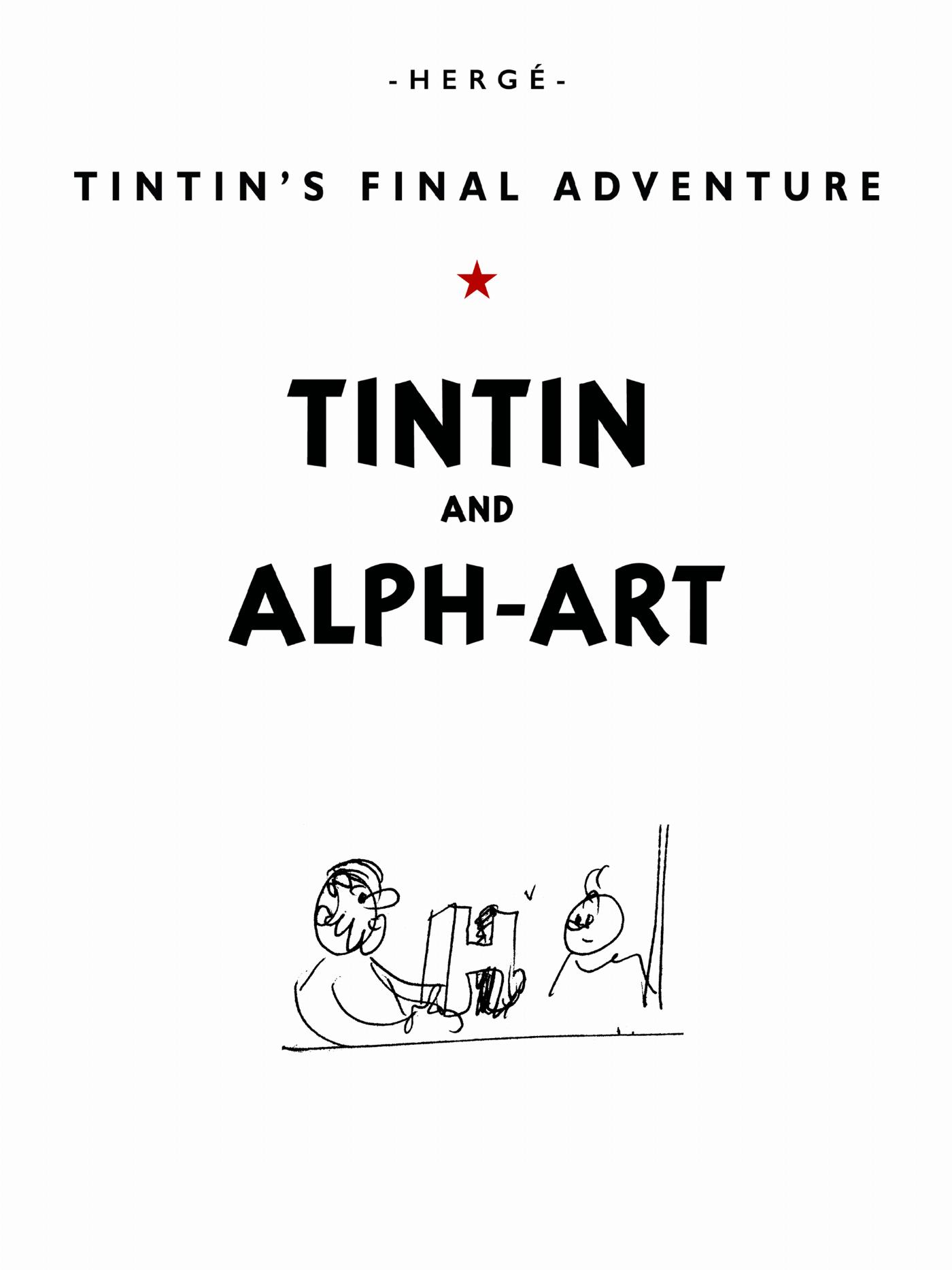 Tintin et l’Alph-Art - page titre